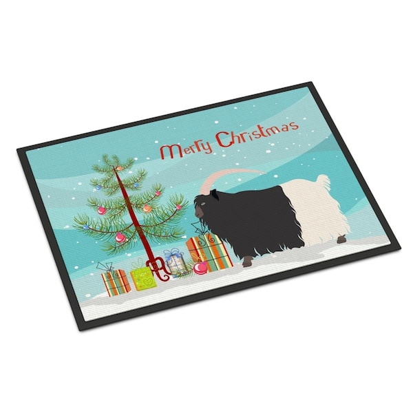 Carolines Treasures Welsh Black-Necked Goat Christmas Indoor or Outdoor Mat - 18 x 27 in. BB9254MAT - main